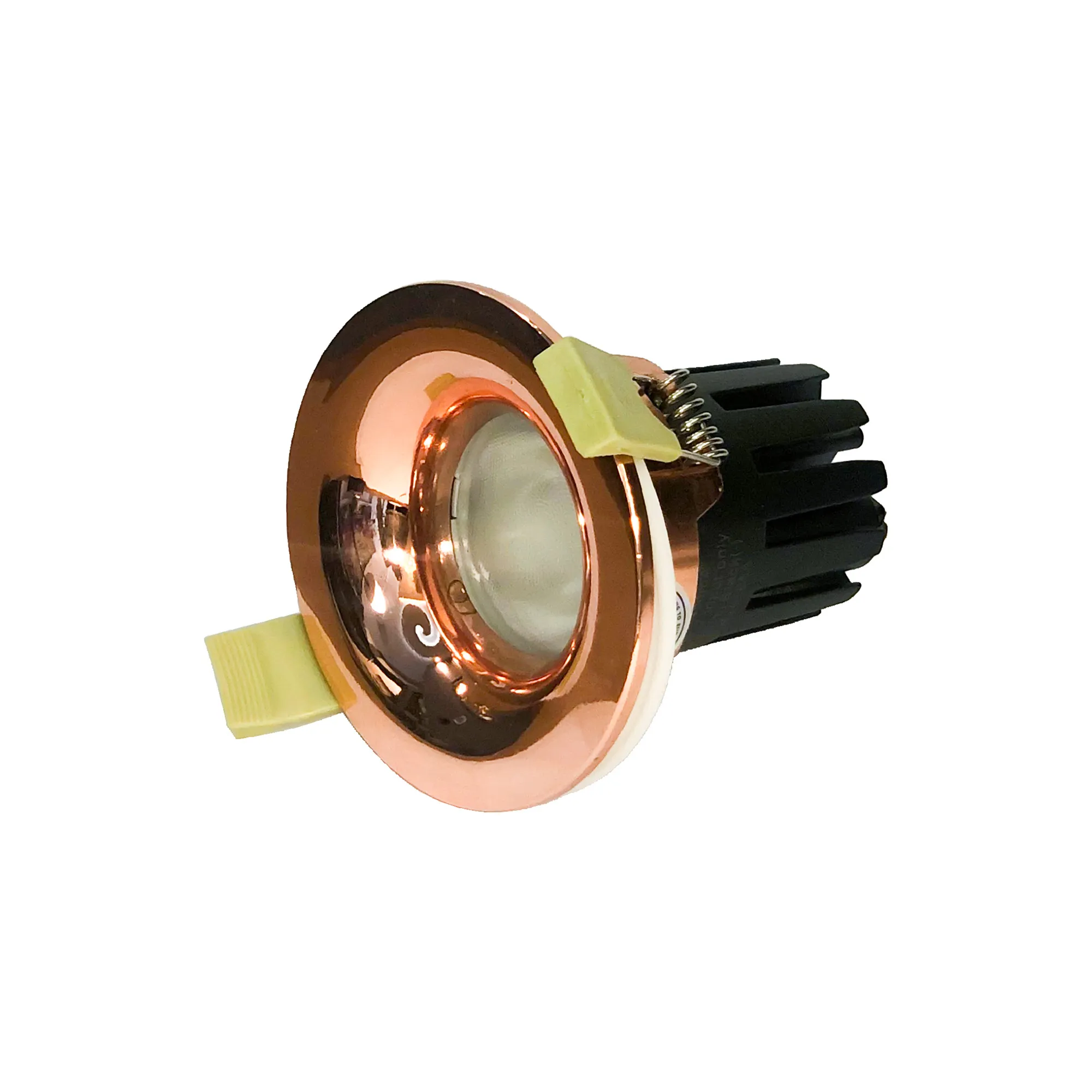 DM202691  Bruve 15 Powered by Philips 15W 1350lm 3000K 24° Engine, 350mA,Rose Gold,Fixed Recessed Round Spotlight,Inner Glass Cover,IP65.